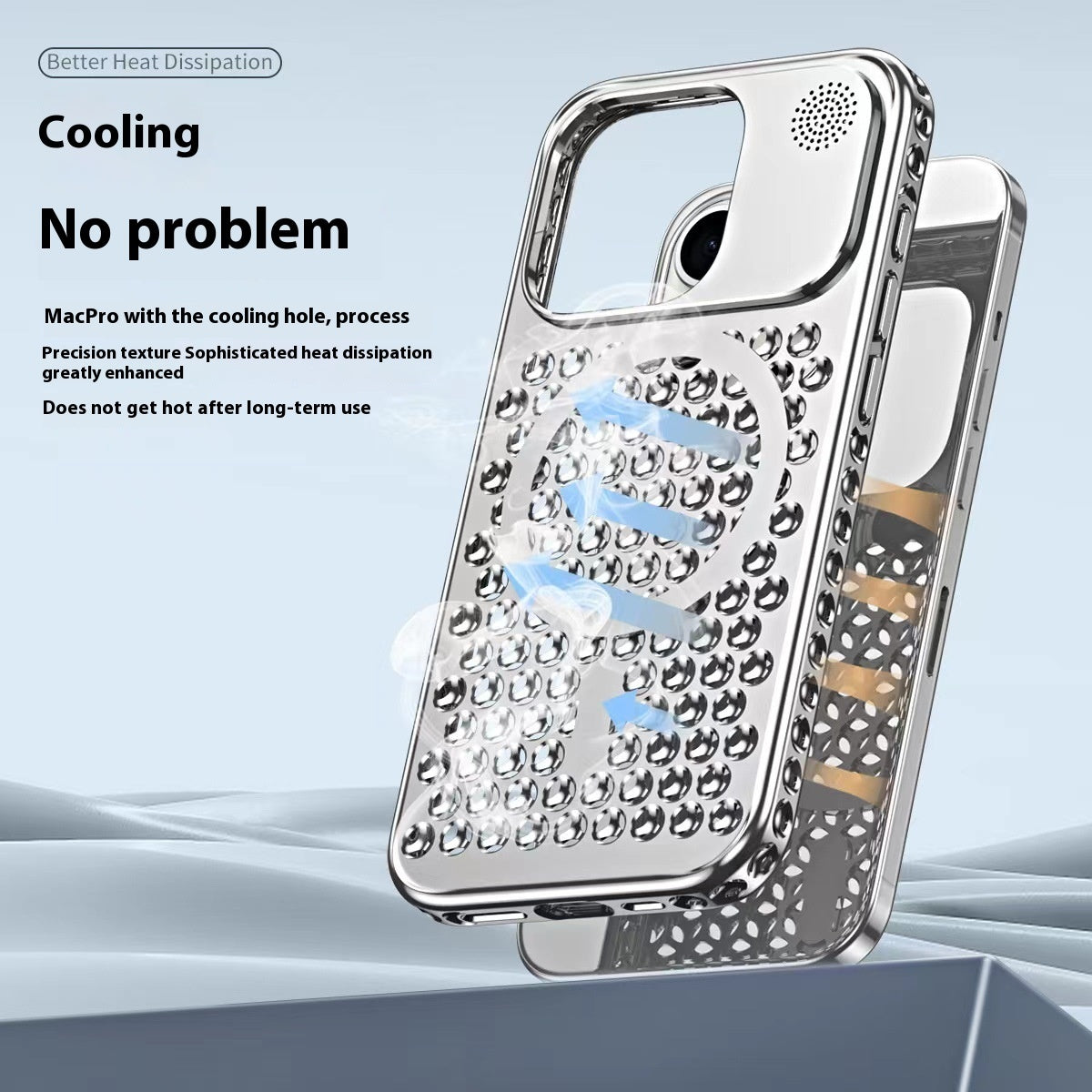 Electroplating Magnetic Suction Heat Dissipation Aromatherapy Phone Case
