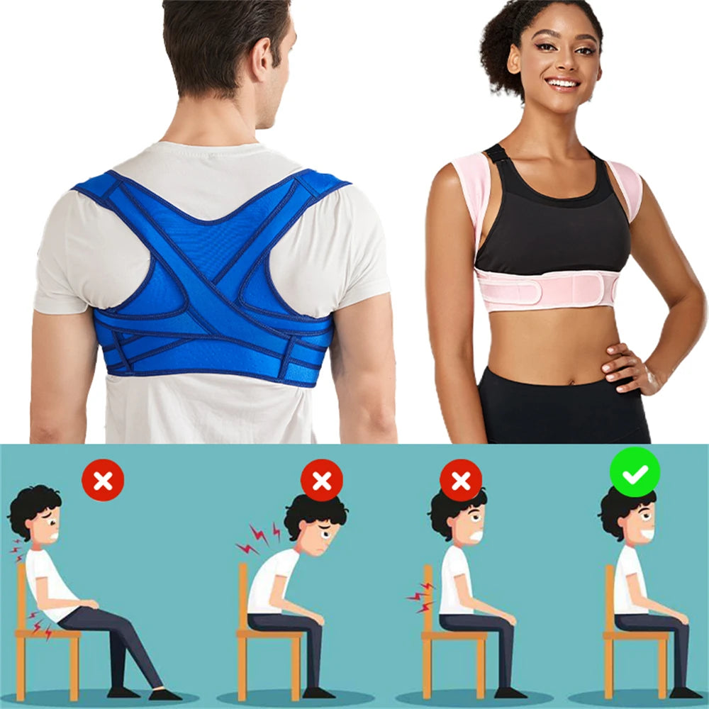 Posture Support Back Brace for Clavicle, Back Straightener Keeps Your Back Straight From Slouching, Comfortable Posture Trainer